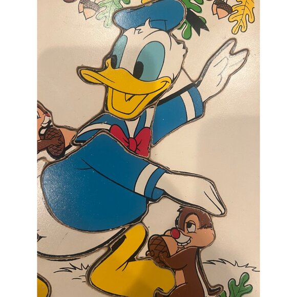 Vintage Playskool Disney Donald Duck W Chip & Dale Wooden Children’s‎ Puzzle - Picture 5 of 11